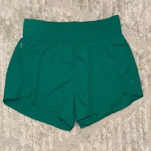 Women's Green Athletic Shorts